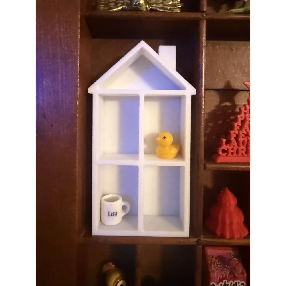 House Shaped Trinket Shelf For Printer Shelf‎ Tray Display Miniatures Pick Color